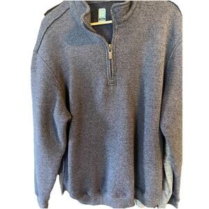 PGA Tour 1/4 Zip Golf Pullover Sweatshirt Jacket Men's Large Mock Neck Med Blue